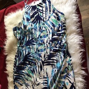 White and blue fancy dress